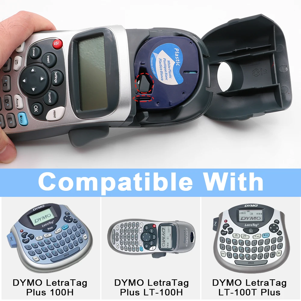 Многоцветная пластиковая лента совместимая с DYMO Letratag 12 мм 91201 91202 12267 для
