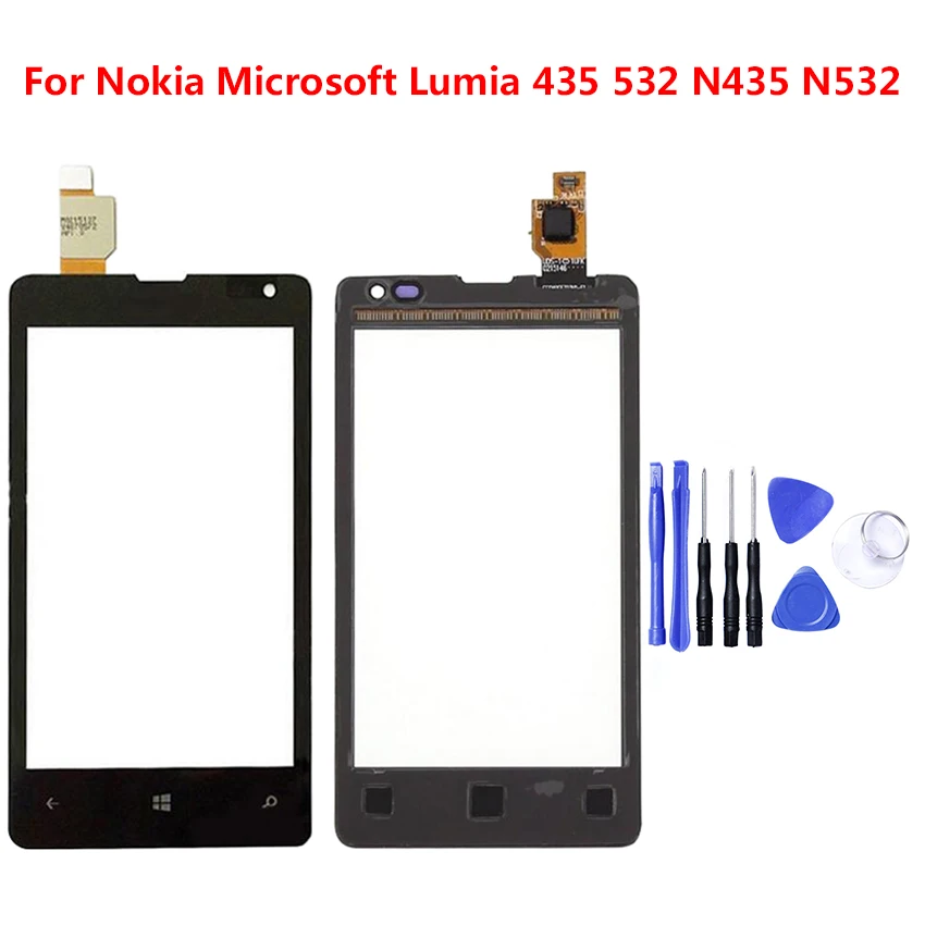 Высококачественный сенсорный экран 4 0 дюйма для Nokia Microsoft Lumia 435 N435 532 N532 дигитайзер
