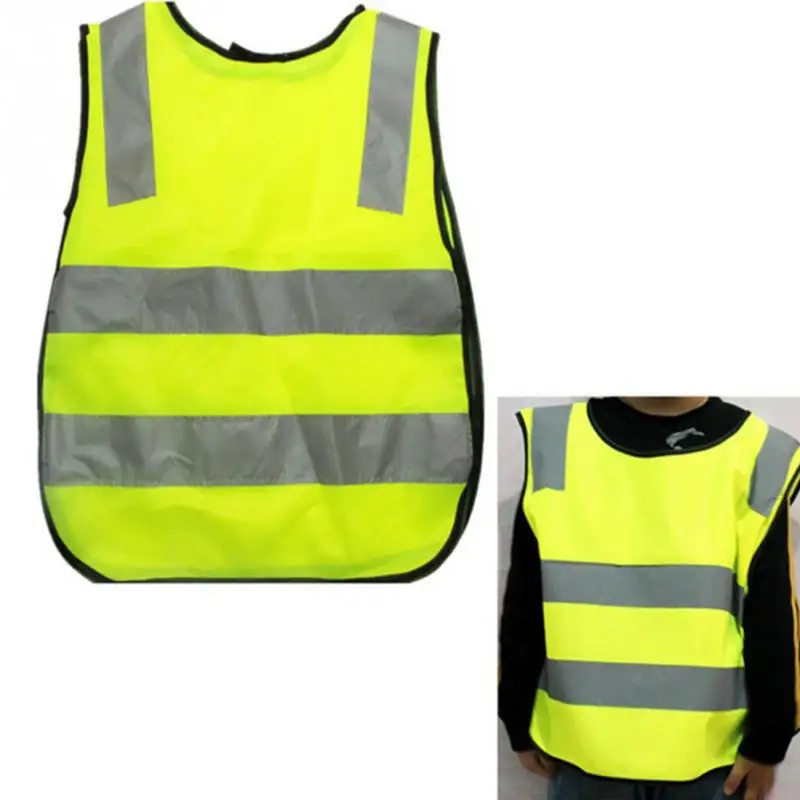Детский жилет для безопасности дорожного движения желтый жилет для видимости детские куртки Светоотражающая одежда для безопасности
