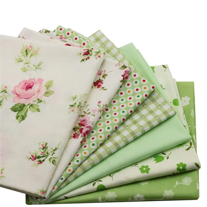 2017 Лидер продаж из хлопковой ткани в стиле пэчворк рукоделие текстиль зеленый