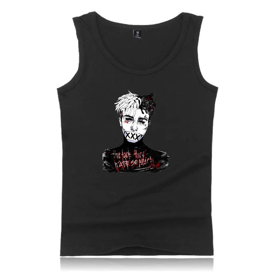 Xxxtentacion Tank Tops Hip Hop Rap fashion O-Neck Top Tees Men Mmusic Rapper T-shirts male Print Casual Tshirt | Мужская одежда