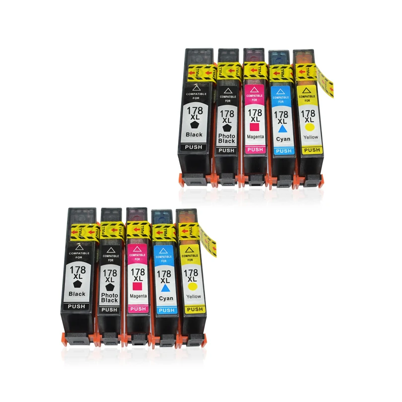 Картридж для принтера hp 178 Deskjet 3070A 3520 6510 B010B B109a B109n B110a B210b B209a B210a 178XL 10 шт.|for hp178|ink