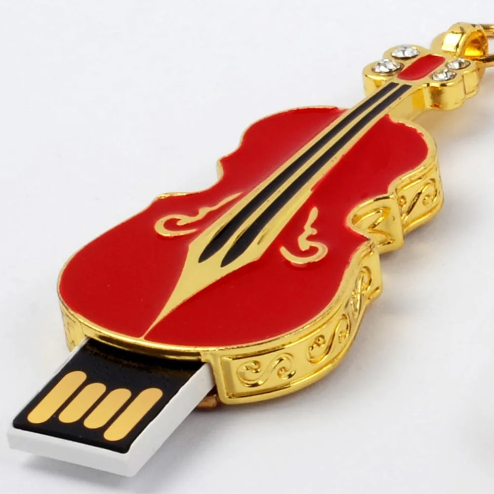 Высокое качество скрипка USB флэш накопитель металлическая палка 64 ГБ 32 16 8 4