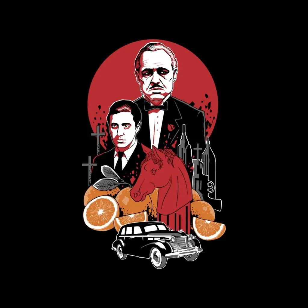 Крестный отец Семья проклят Для мужчин футболка|Мужские футболки| |