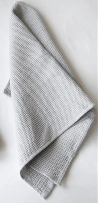 Light Grey 1 шт., чайное полотенце, многоразовое, кухонный текстиль, проверяется, чайная ткань, простой современный дизайн, хлопок, для домашнего использования, кухонное полотенце, NP0807 - Цвет: Light Grey