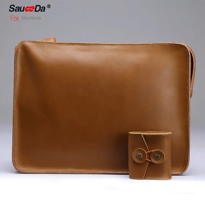 sauceda For macbook pro 13 case Genuine Leather cover for air 11 13.3&quot 15 laptop with pouch airpods Headphones | Компьютеры и офис
