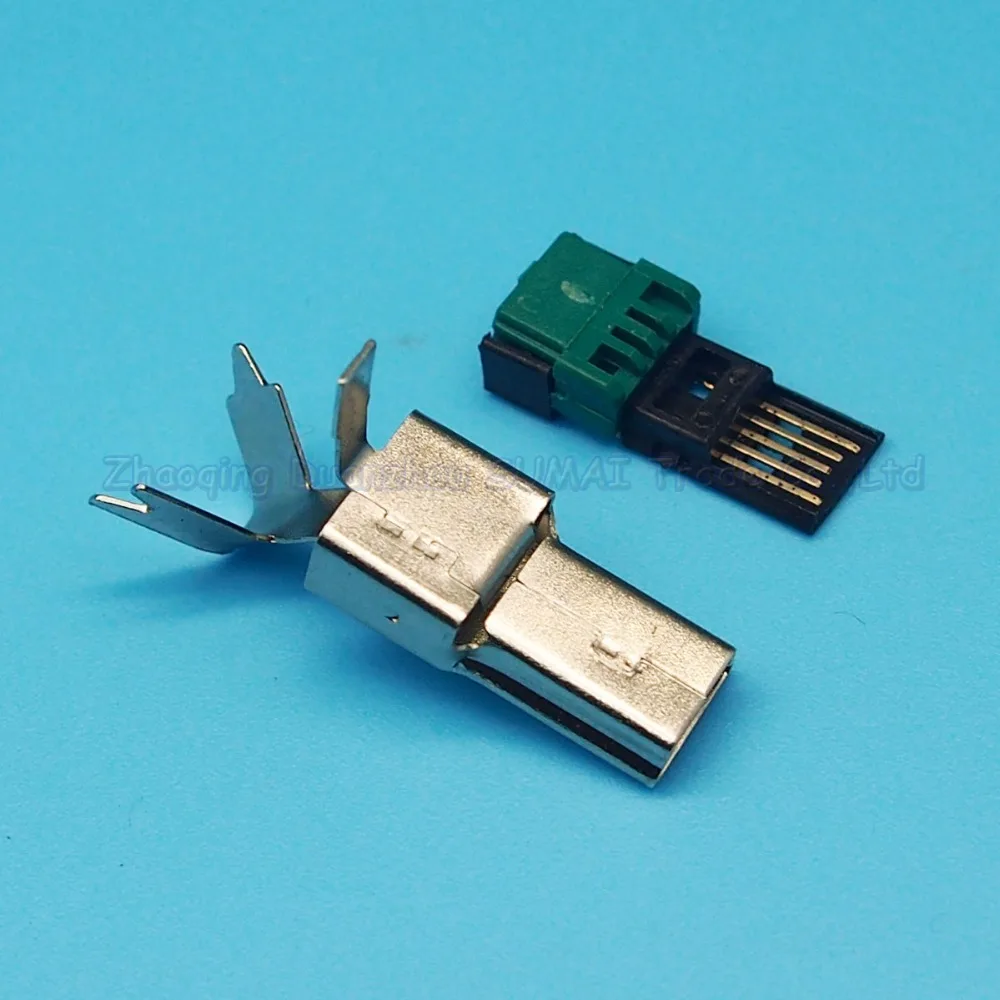 30 шт. MINI 5P DIY штекер разъем mini USB штекер Без припоя Разъем металлическая крышка