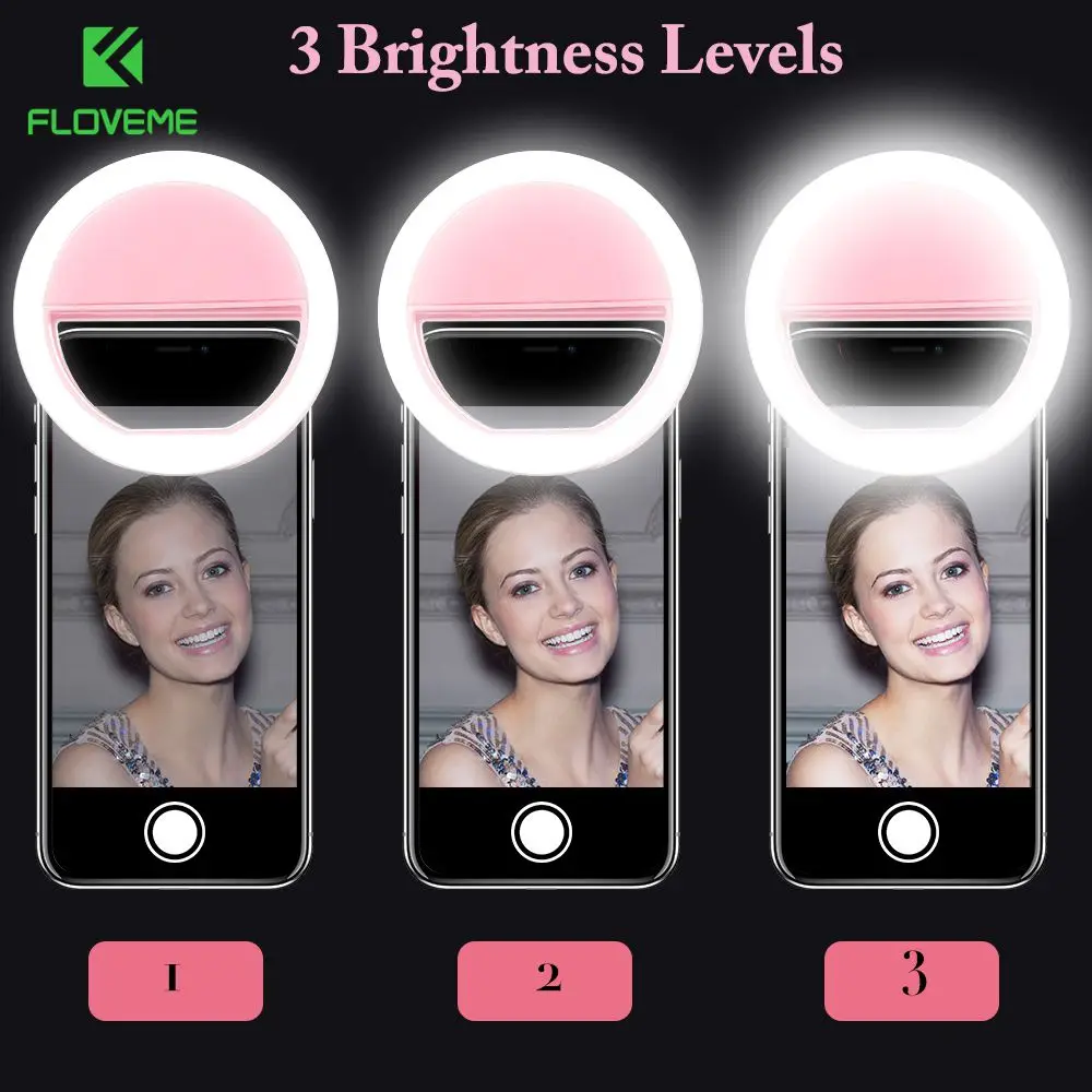 FLOVEME фото артефакт портативный селфи вспышка световое кольцо для iPhone 11 7 X XS легкий
