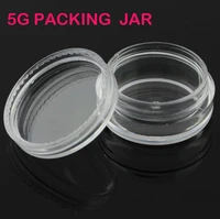 50pcs clear cosmetic jar 5ml plastic sample makeup container jar empty small 5 g new nail charms container jar rhwe044