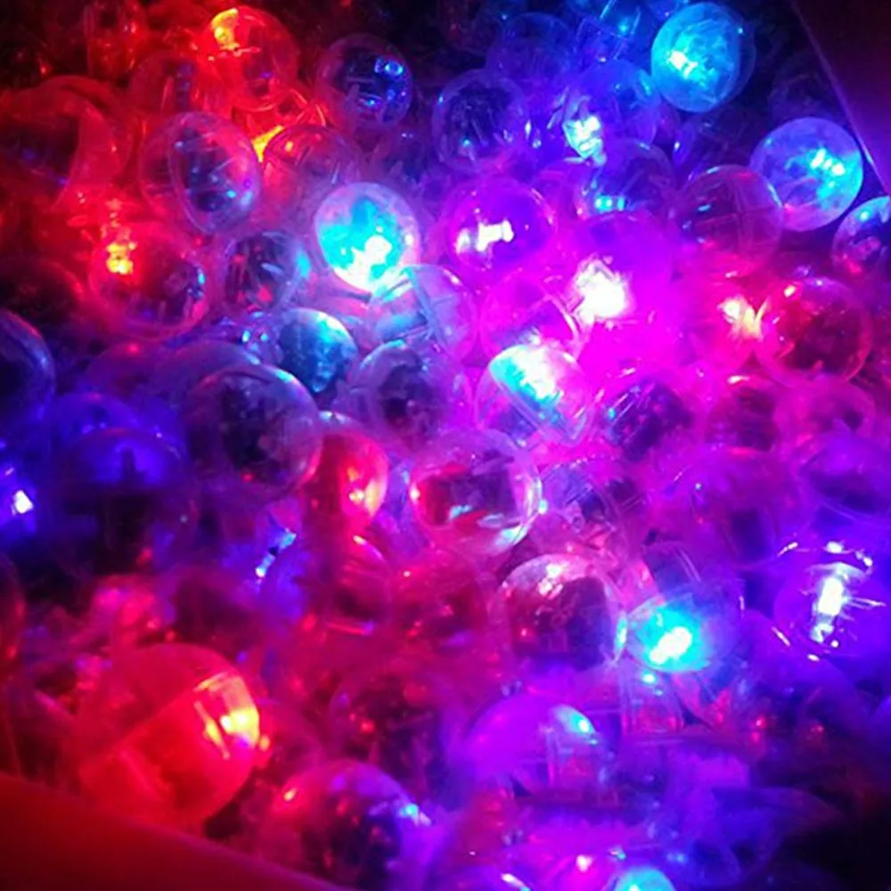 100 шт. круглая мини светодиодная RGB светящаяся лампа помещенная в бумажный фонарь