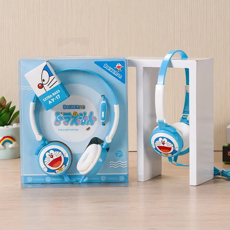 Doraemon 3 5 мм стерео Складная повязка на голову синие наушники гарнитура Kawaii