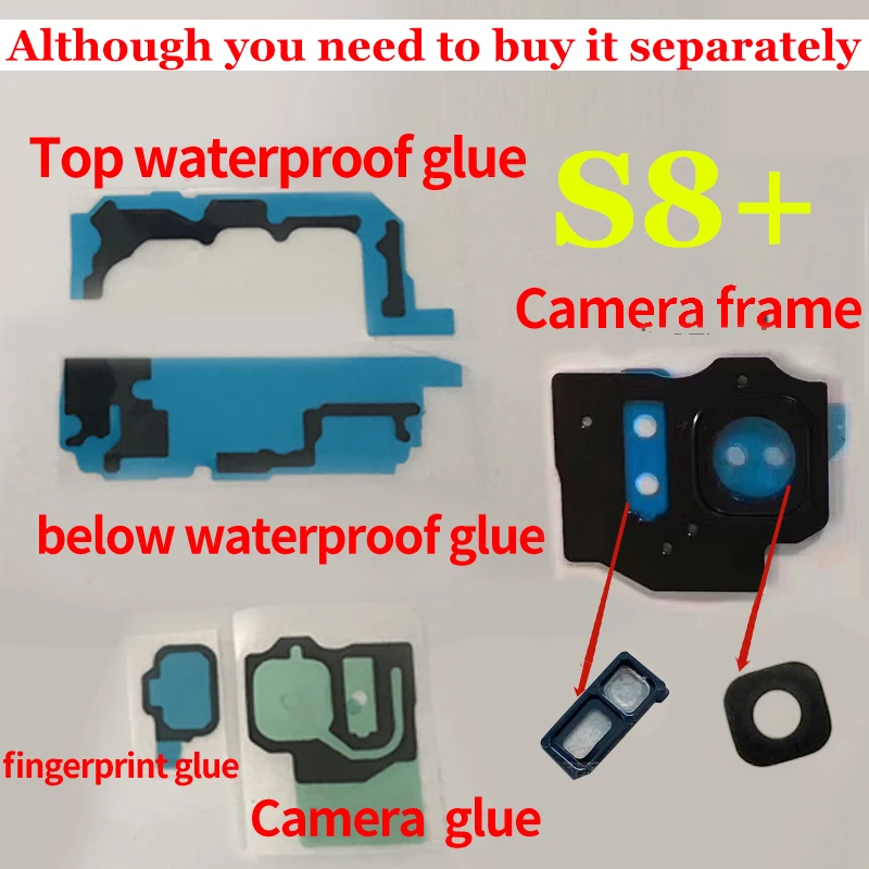 

10pcs For Samsung Galaxy S8 Plus G950 G950F G955 G955F Back Cover Rear Door Housing Cover Case Glass Battery Cover Replacement