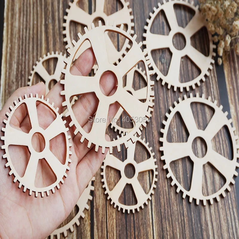 Деревянная Шестерня стимпанк для поделок лазерная резка шестерня