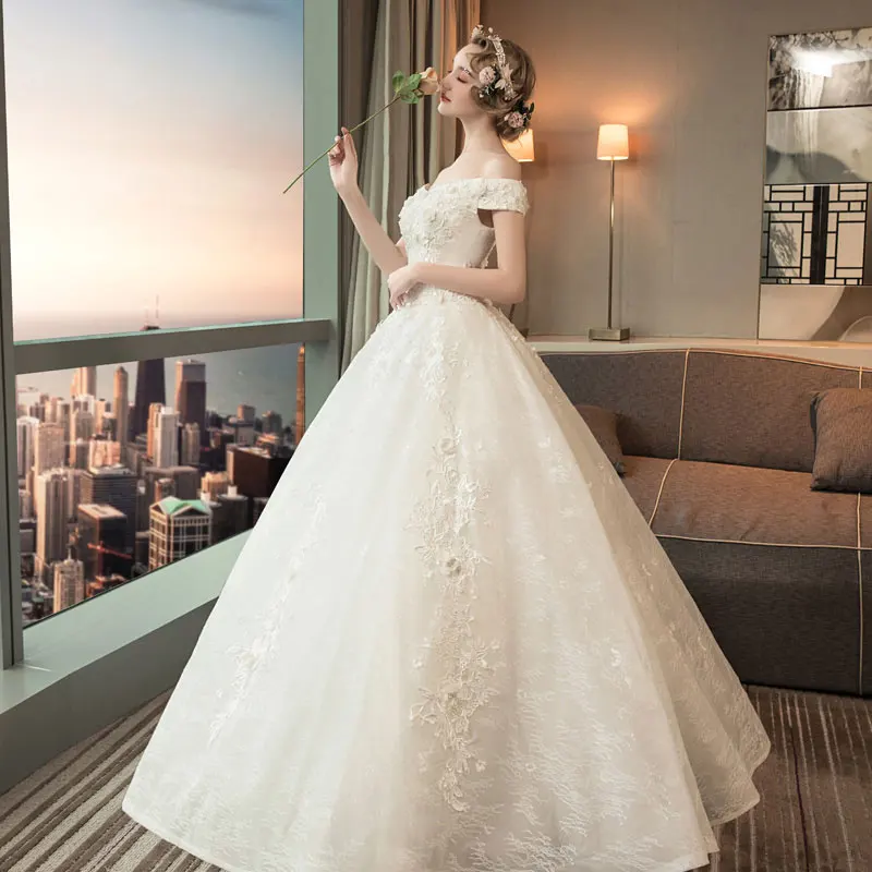 Модное Новое поступление Элегантное свадебное платье Vestido de Festa бальное с цветами