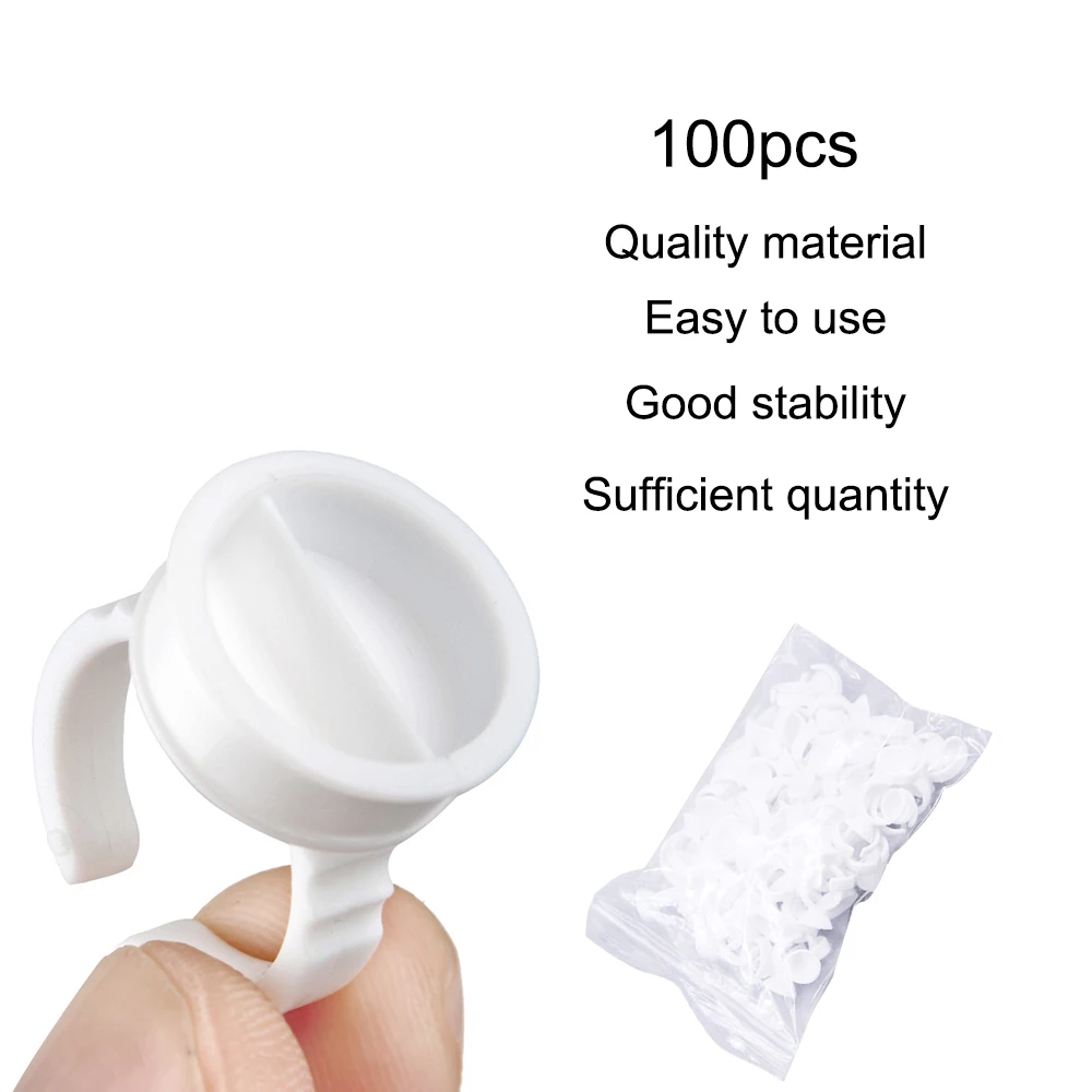 100 шт. одноразовые пластиковые патроны для наращивания ресниц|eyelash extension glue holder|glue