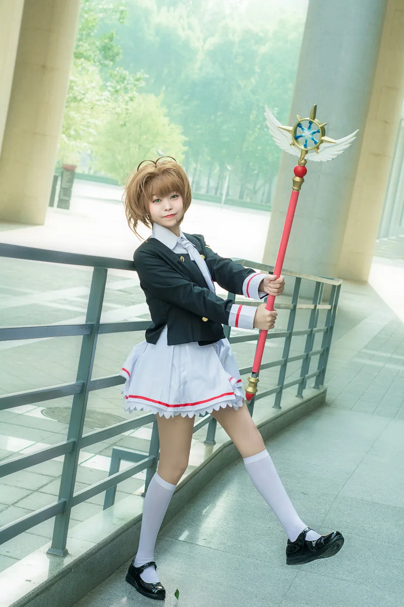 Cardcaptor Sakura Card Captor школьная форма аниме косплей костюм для женщин Хэллоуин |