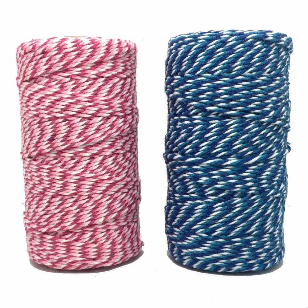 ZERZEEMOOY 8ply 1~ 1,5 мм 100 Ярд/катушка Хлопок Bakers шпагат смесь Baker's шпагат подарочная упаковка шпагат для ремесла 24 цвета