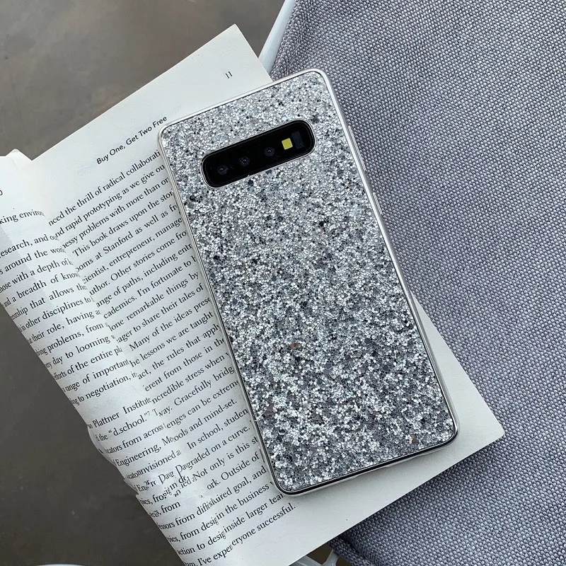 Meachy Silver Paillettes Phone Case For Samsung Galaxy S10 Plus S10e Note 9 8 S8 S9 Fashion Glitter Bling |