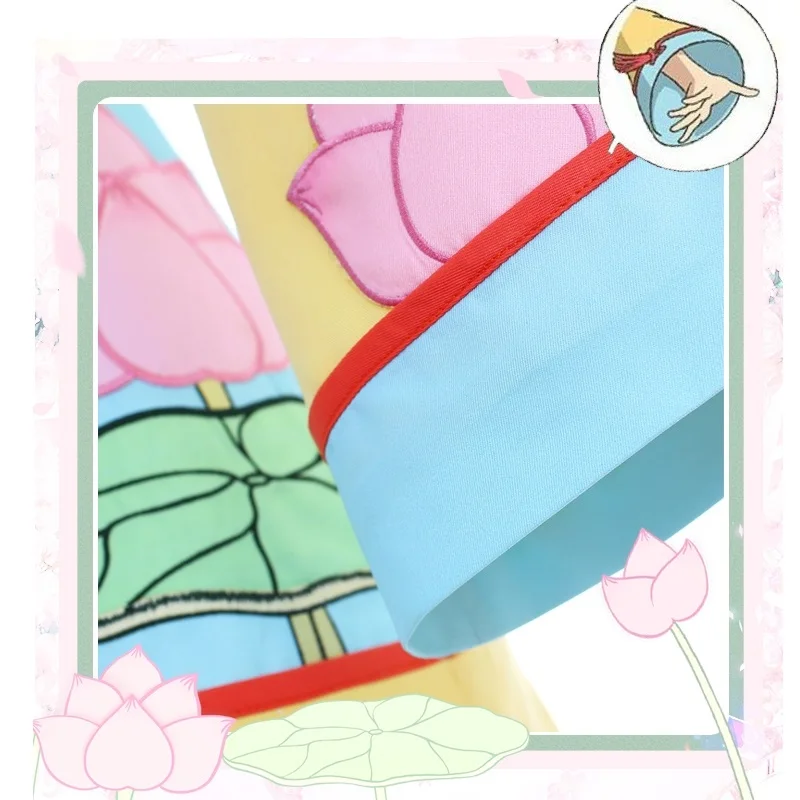 New Cardcaptor Sakura Kinomoto Cosplay Costume Chinese Style Embroidery Lotus Dress Halloween Adult Costumes for Women |