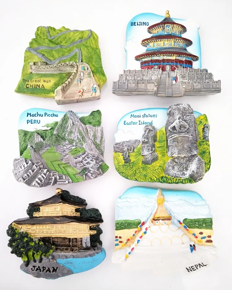 (5 шт./партия) Путешествия памятный Творческий Пекин Перу Непал японский