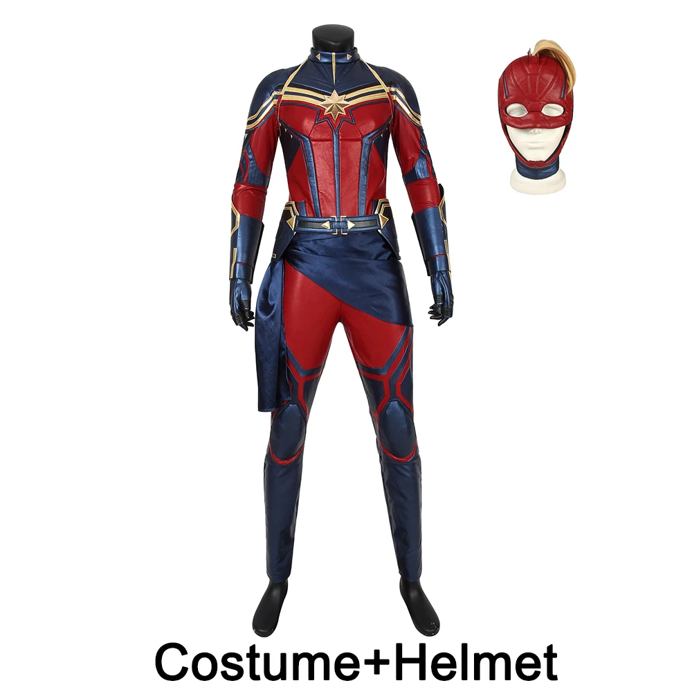 Марвел Капитан Костюм для косплея Carol Danvers Мстители Endgame наряд - Цвет: Costume Helmet