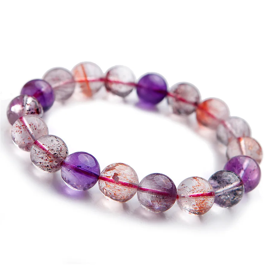 12 мм натуральный супер семь 7 Мелодия камень кристально чистый рутилированный