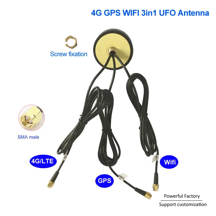 Новая антенна оптом винтовое крепление 3 в 1 комбинированная GPS LTE/4G wifi Mimo с SMA шт. |