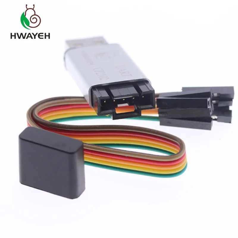 Алюминиевый корпус CP2102 USB 2 0 для TTL UART модуля 6 контактный последовательный