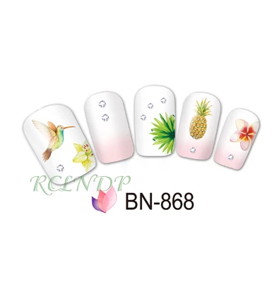 Наклейки для ногтей художественное украшение слайдер попугай лист цветок