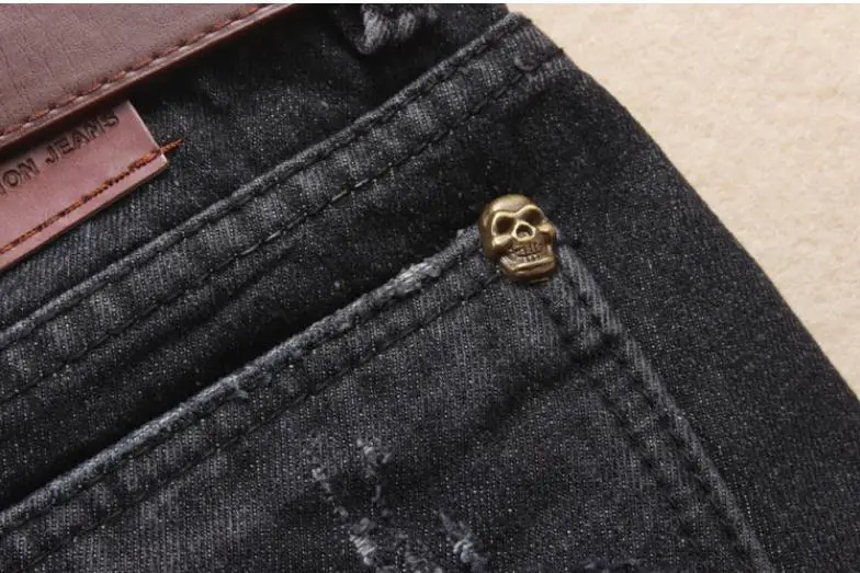 Женские рваные джинсовые шорты с принтом черепа, Размеры S/3Xl от AliExpress WW
