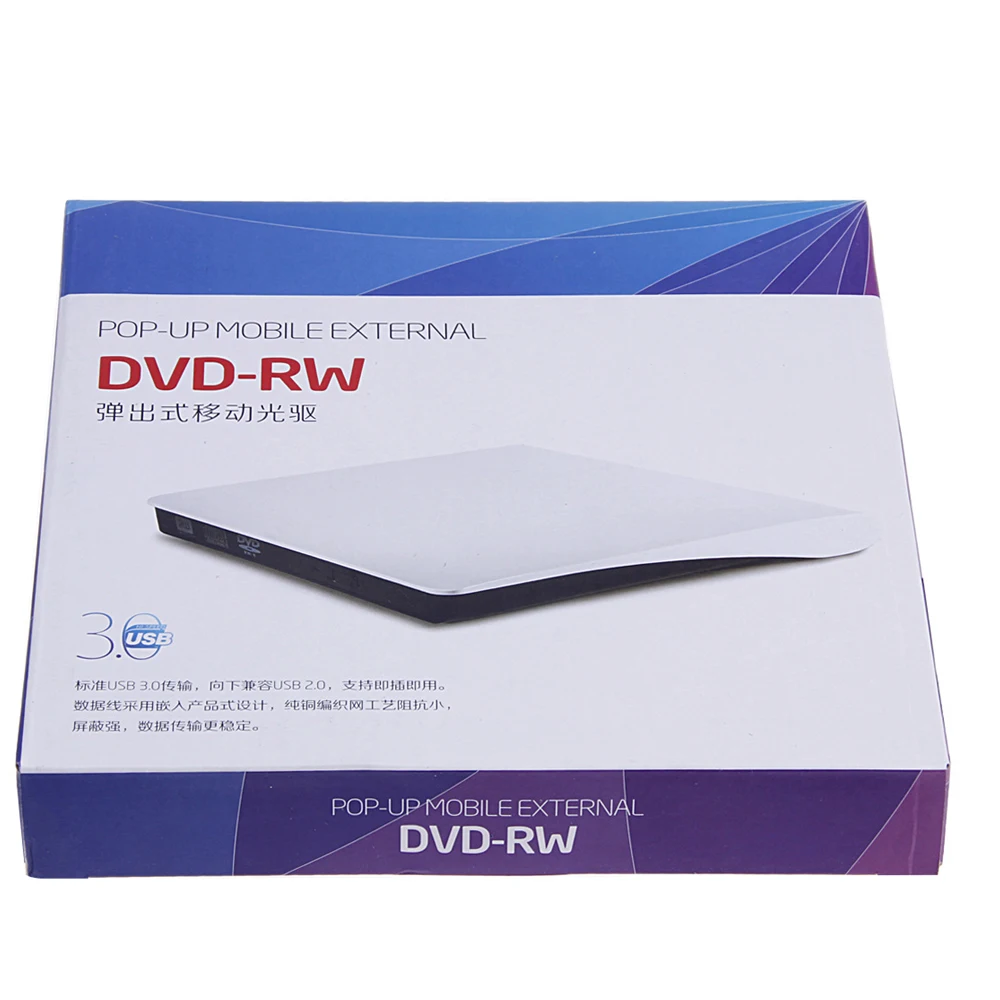 Новый универсальный матовый Внешний USB 3 0 DVD привод RW для ноутбука и настольного