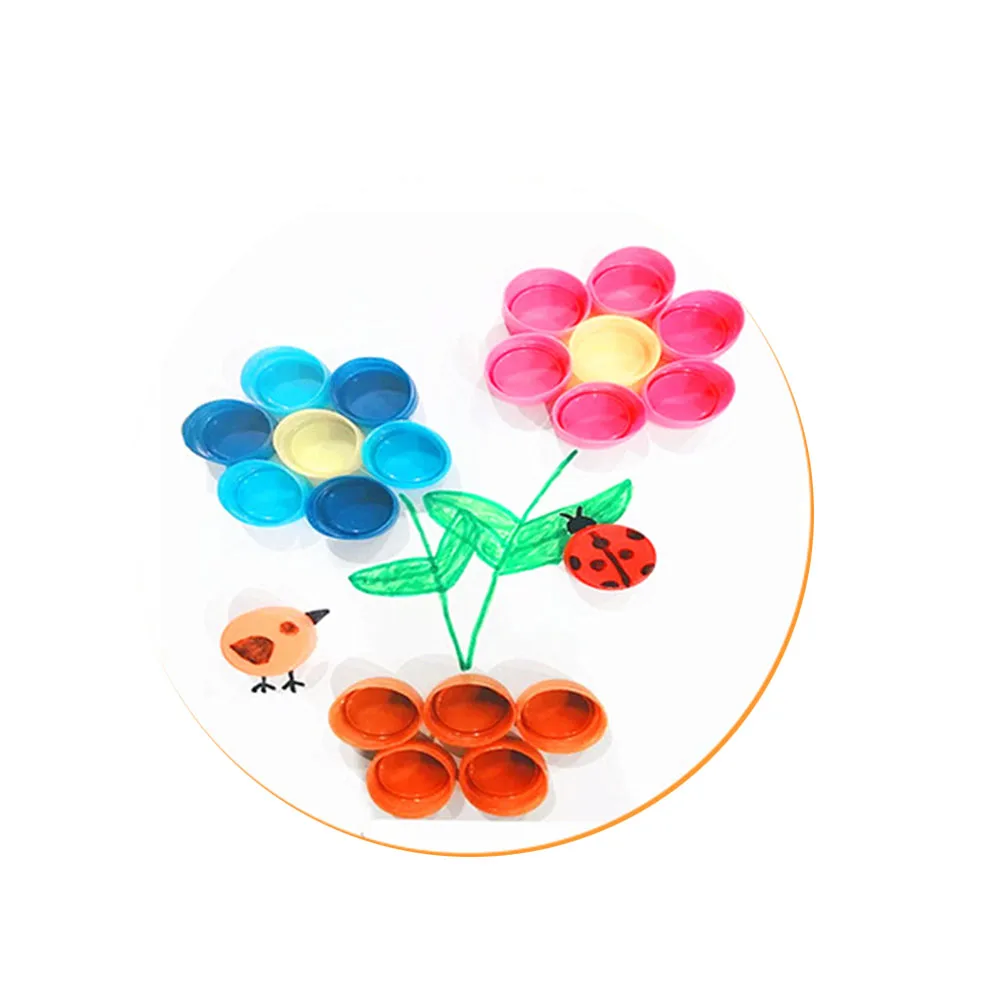 100 шт./упак. Цветной Пластик на плоской подошве крышки бутылки ручная работа