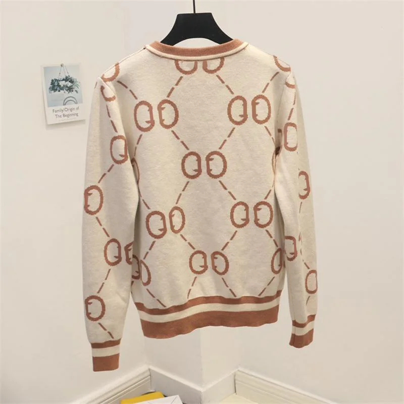 Luxury women Autumn winter sweater famous brand Classic design wool women's fashion designer pull femme hiver | Женская одежда