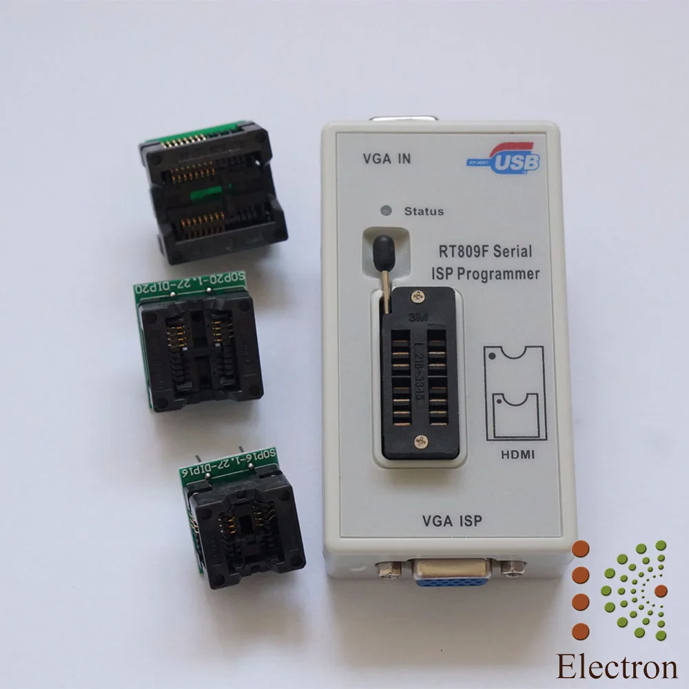 RT809F USB Инструменты для ремонта ПК программист + 7 адаптеров SOP16 SOP20 IC зажим