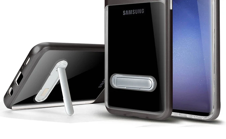 Чехол CAPSSICUM с подставкой, прозрачный чехол для samsung Galaxy S9 S9 Plus, PC, TPU, гибкая задняя крышка с подставкой, оболочка S9Plus