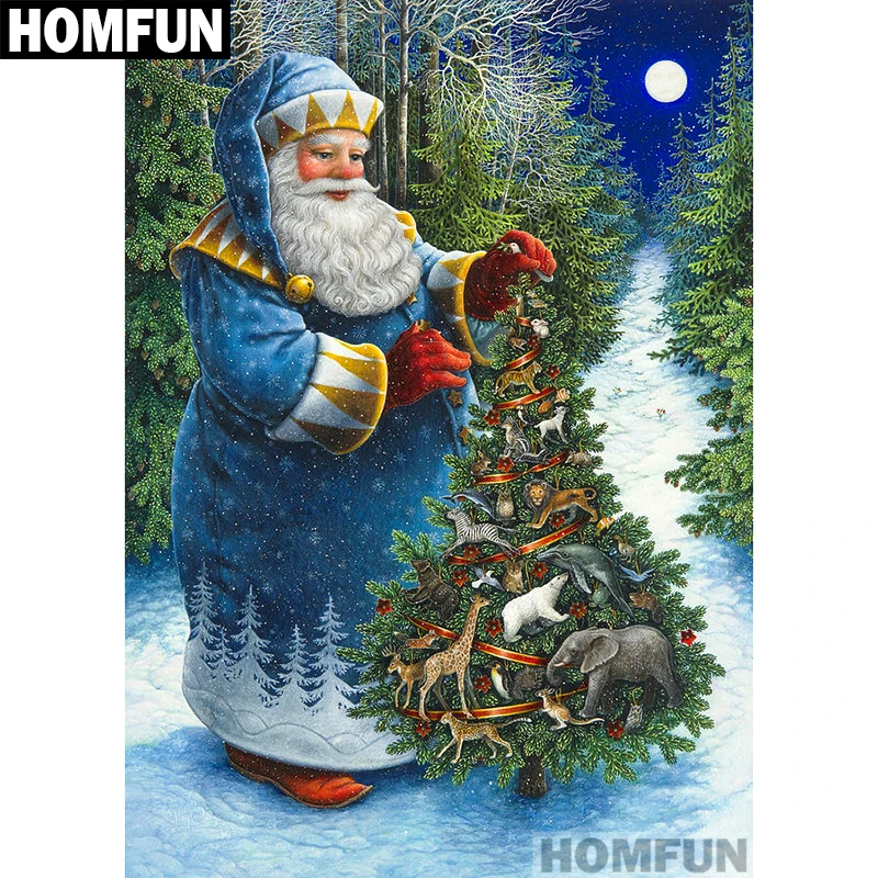 Набор для алмазной вышивки HOMFUN A01293 картина из квадратных/круглых страз сделай