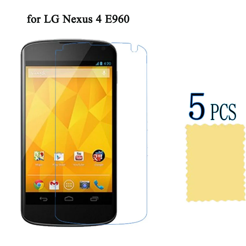 Прозрачная защитная пленка для ЖК-экрана LG Google Nexus 4 E960/Nexus4 ультратонкая из ПЭТ |