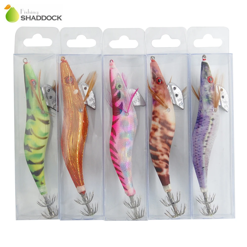 Shaddock Fishing 5 шт. жесткие пластиковые приманки для ловли осьминога кальмаров