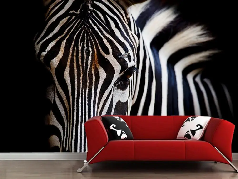 

Customized papel de parede 3d,Zebras Closeup murals for children's room living room background decorative waterproof wallpaper