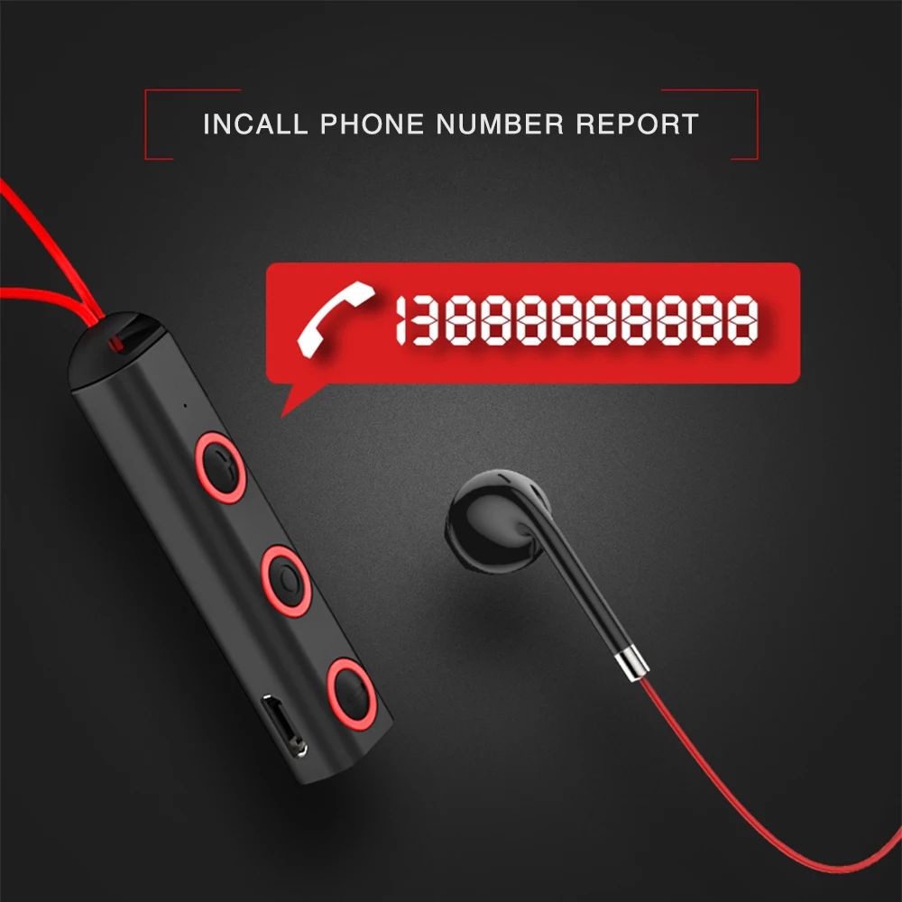 Daono Магнитная bluetooth-гарнитура, наушники для спорта, бега, беспроводные Bluetooth наушники с микрофоном, стерео наушники для всех телефонов