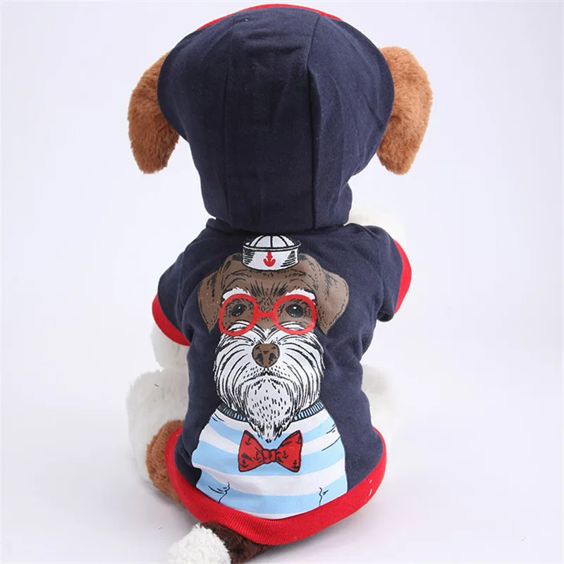 Small Dog Pet Clothes Hot Sale Cute Cartoon Doggy Hoodie Puppy Coat Apparel Chihuahua Soft Cotton Jacket Mascotas Disfraces | Дом и сад
