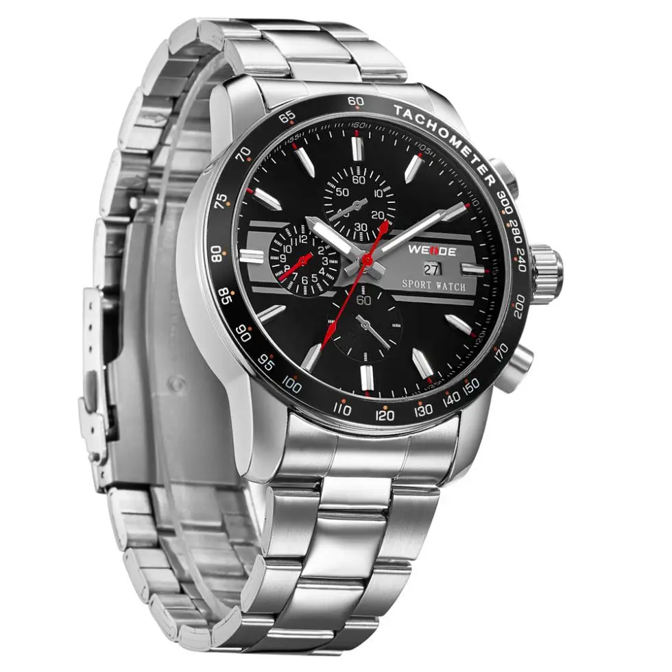 Weide dive quartz men full steel watch relogios brand luxury sports watches wristwatches relogio reloj|watch stand|watch tv on your computer