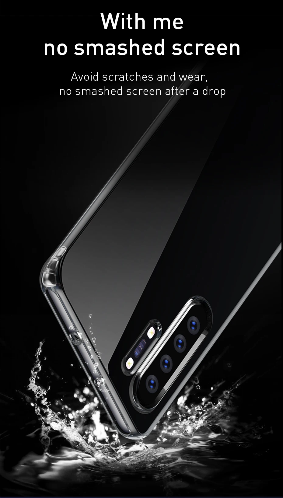 Baseus, прозрачный чехол для телефона huawei P30 Pro, Fundas, Мягкий ТПУ силиконовый чехол, защитная задняя крышка для huawei p30 p30pro Coque