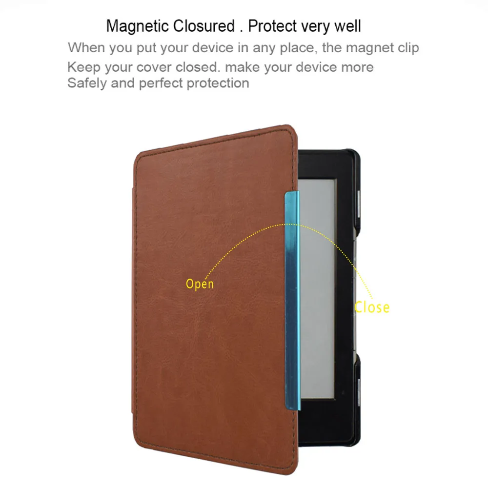 Тонкий из искусственной кожи чехол для Amazon Kinlde 4 kindle 5 чехол Высокое качество электронная книга Обложка K4 K5 Модель: D01100 читалка защитная оболочка+ пленка