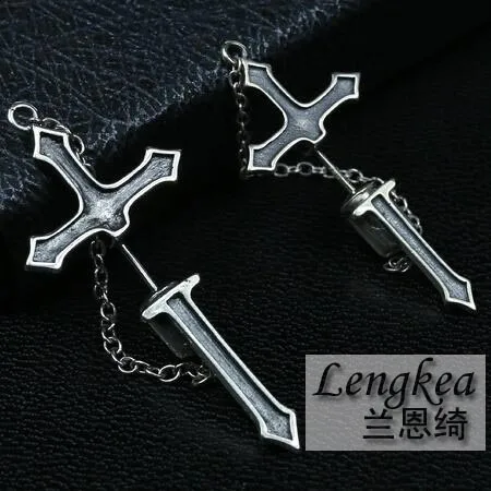 Обновленные! Индивидуальные серьги с перекрестными шнурками из серебра 925 пробы