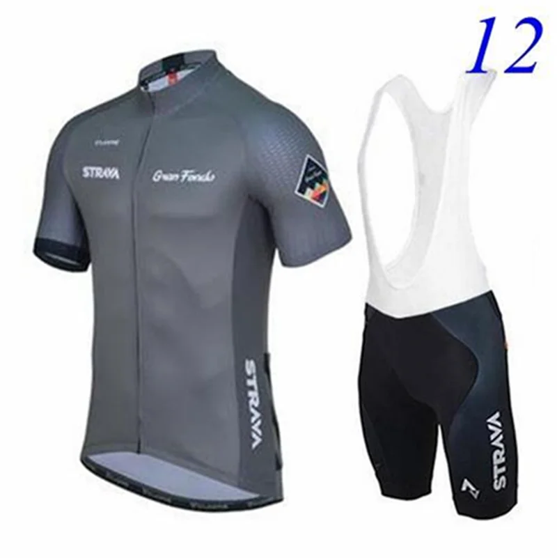 Pro Bicycle Racing Team Short Sleeve Maillot Ciclismo Men's Cycling Jersey Kits Summer breathable Cycling Clothing Sets - Цвет: 12