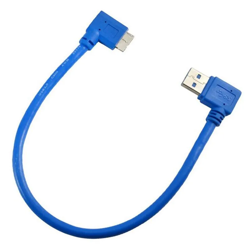 LBSC 30 см USB 3 0 A штекер Micro B 10 pin 90 градусов правый угол кабель Шнур|Компьютерные