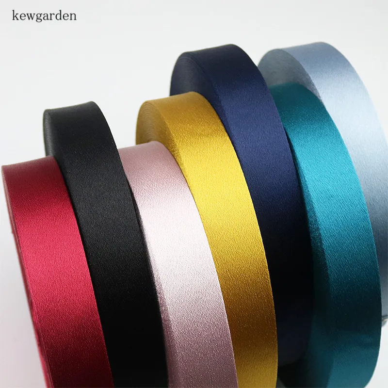 Kewgarden 10mm 1cm Elegant Bright silk Layering Cloth Satin Ribbons Handmade Tape DIY Bowknot Accessories Cotton Riband 8m/lot | Дом и сад