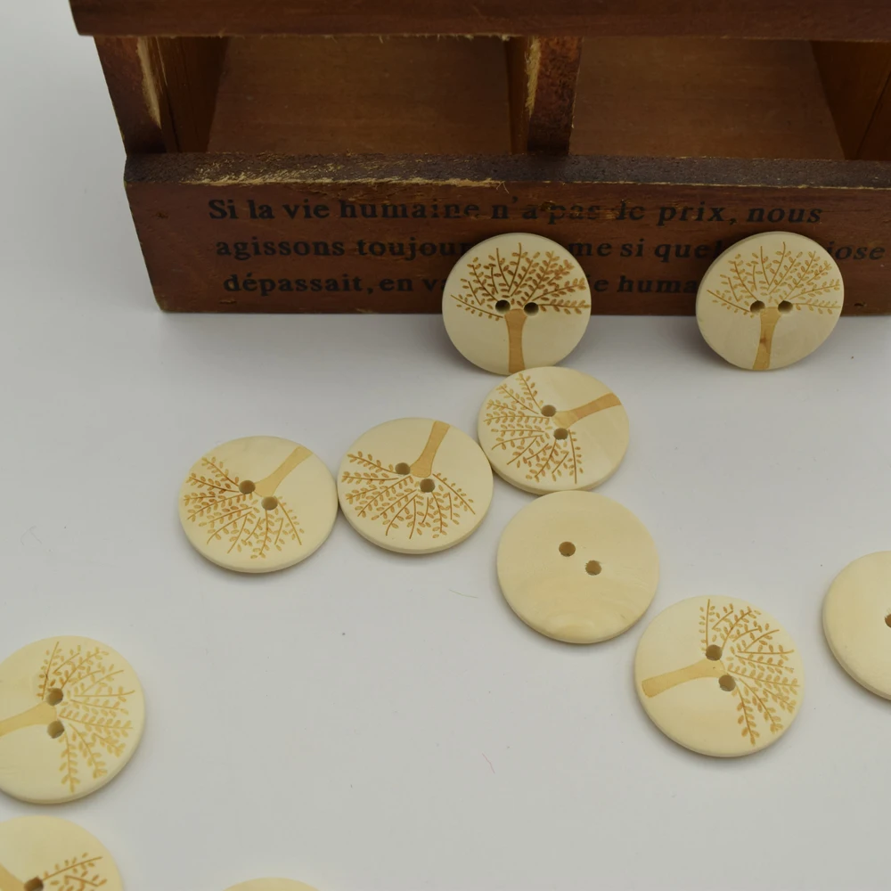 200 шт. деревянные пуговицы с двумя отверстиями 20/25/30 мм|button tree|wooden buttons30mm wooden buttons |