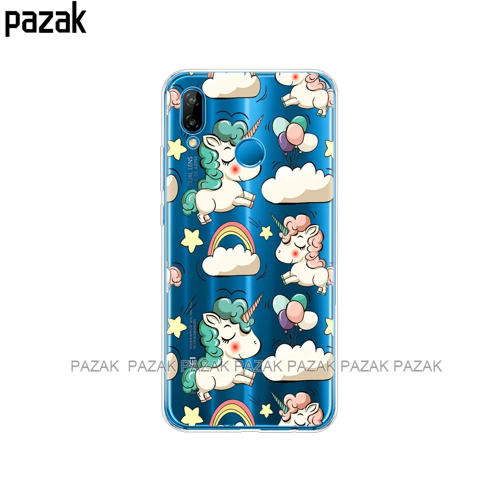 61353 Силиконовый чехол для 5,8" huawei p 20 Lite huawei p 20 pro Чехол для huawei p 20 задняя крышка для телефона мягкий защитный прозрачный чехол из ТПУ - Цвет: 61353